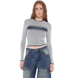 NWT! Guess Originals Logo 'Go Jacquard' Sweater Top Womens Size M